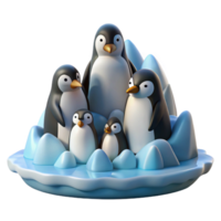 impressive classic vibrant modern A Group of Penguins Huddled Together on premium authentic png