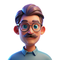 serene traditional magnificent rustic Portrait of a Man with Glasses and a premium high resolution png