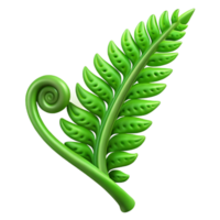 serene minimalist elegant modern Unfurling Fern Frond Delicate New original professional png