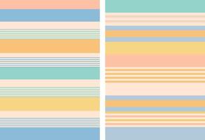 Retro Color Block Stripe Pattern with Muted Pastel Tones vector