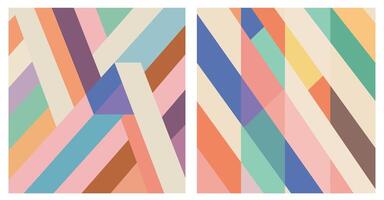 Pastel Geometric Wood Strip Pattern in Diagonal Layout vector