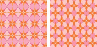 Geometric Star Pattern with Pink and Orange Color vector