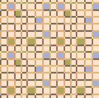 Soft Patchwork Checkered Grid Pattern in Beige Tones vector