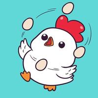 Chicken egg illustration vector