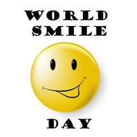 Smile world day vect ill vector