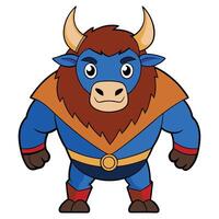 Cartoon minotaur character illustration mythical creature fantasy design element vector