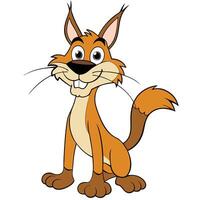 Cartoon squirrel standing upright smiling on white background illustration vector