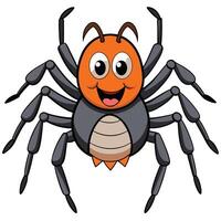 Cartoon spider illustration with big eyes and a happy smiling face vector