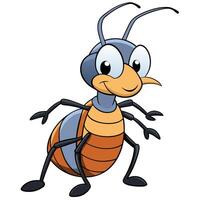 Happy cartoon insect character isolated on white background illustration vector
