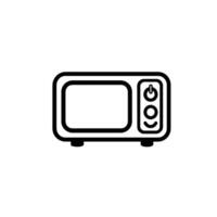 Soft Microwave logogo Lin Icon Set on White Background vector