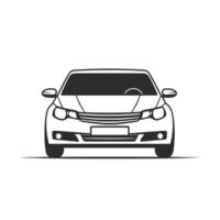 Modern Modern Car Icon Isolated Clipart with Subtle Texture vector
