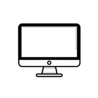 Abstract Monitor Line Art Design Element with Subtle Texture vector