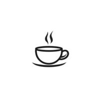 Creative Mug logogo Line Graphic Template with Subtle Texture vector