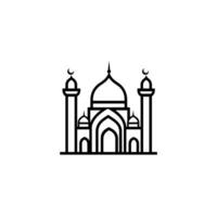 Soft Mosque Window Ic Design Element with Subtle Texture vector