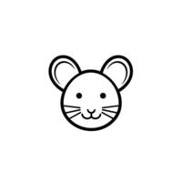 Hand-Drawn Mouse Icon Line Isolated Clipart with Clean Style vector