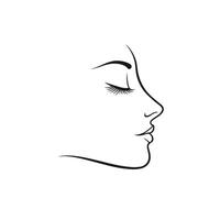 Flat Nose Icon Line Isolated Clipart on White Background vector
