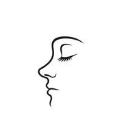 Minimalist Nose Icon Line Graphic Template in HD Quality vector