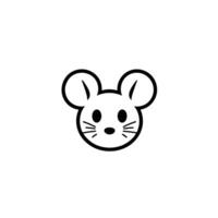 Minimalist Mouse Icon Line Design Element with Clean Style vector