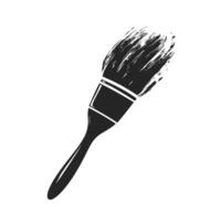 Modern Paintbrush Icon Graphic Template with Subtle Texture vector