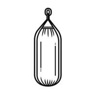 Hand-Drawn Punching Bag logog Design Element with Clean Style vector