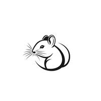 Elegant Rat logogo Line Icon Set with Clean Style vector