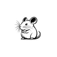Flat Rat logogo Line Icon Set with Clean Style vector
