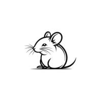 Minimalist Rat logogo Line Design Element for Branding vector