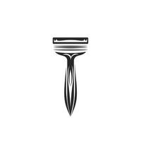 Realistic Razor Blade logogo Illustration on White Background vector