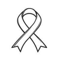 Minimalist Ribbon Icon Line Graphic Template with Clean Style vector