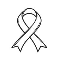 Elegant Ribbon Icon Line Isolated Clipart with Subtle Texture vector