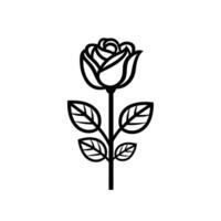 Abstract Rose logogo Line Graphic Template with Clean Style vector
