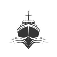 Hand-Drawn Ship Front Side Illustration with Clean Style vector