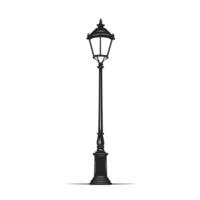 Elegant Street Lamp Line Design Element on White Background vector