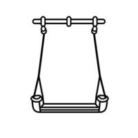 Elegant Swing Icon Line Design Element with Subtle Texture vector