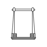 Flat Swing Icon Line Icon Set with Clean Style vector