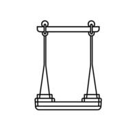 Creative Swing Icon Line Illustration with Clean Style vector