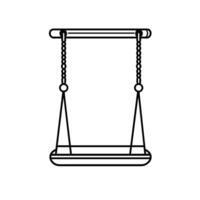 Abstract Swing Icon Line Design Element on White Background vector
