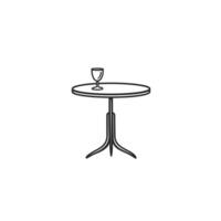 Creative Tables Line Art Icon Set for Branding vector