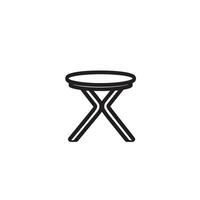 Abstract Tables Line Art Icon Set on White Background vector