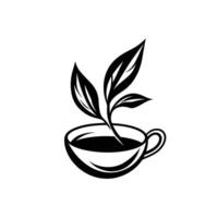 Minimalist Tea Spoon Line Graphic Template with Subtle Texture vector