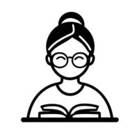 Abstract Teacher Icon Desig Graphic Template with Clean Style vector