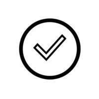 Minimalist Tick Or Check Graphic Template in HD Quality vector