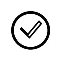 Flat Tick Or Check Illustration with Subtle Texture vector
