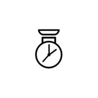 Creative Timer logogo Line Isolated Clipart with Clean Style vector