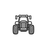 Modern Tractor Head logog Isolated Clipart with Subtle Texture vector
