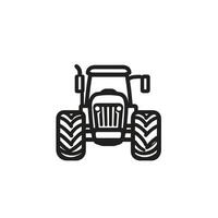 Hand-Drawn Tractor Head logog Design Element for Branding vector
