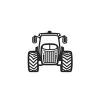 Modern Tractor Head logog Graphic Template on White Background vector