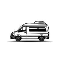 Hand-Drawn Van logogo Line Icon Set in HD Quality vector