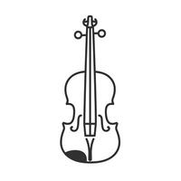 Creative Violin Icon Line Design Element with Subtle Texture vector