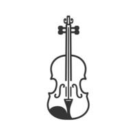 Flat Violin Icon Line Design Element for Branding vector